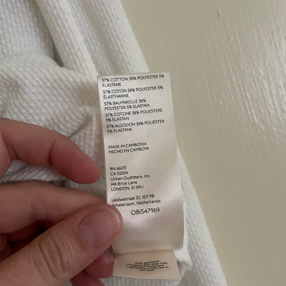 Free People Anakin Thermal Waffle-Knit Top - Extra Small White - Picture 9 of 10